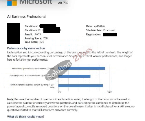 Validated AB-730 certification score card 2