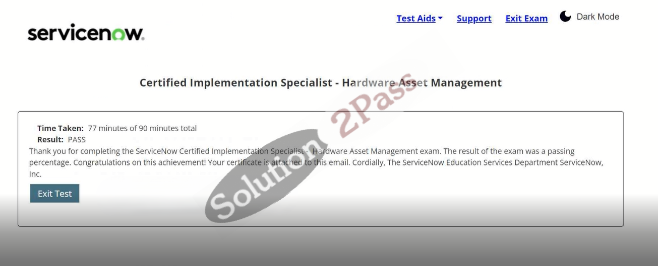 Validated CIS-HAM certification score card 1