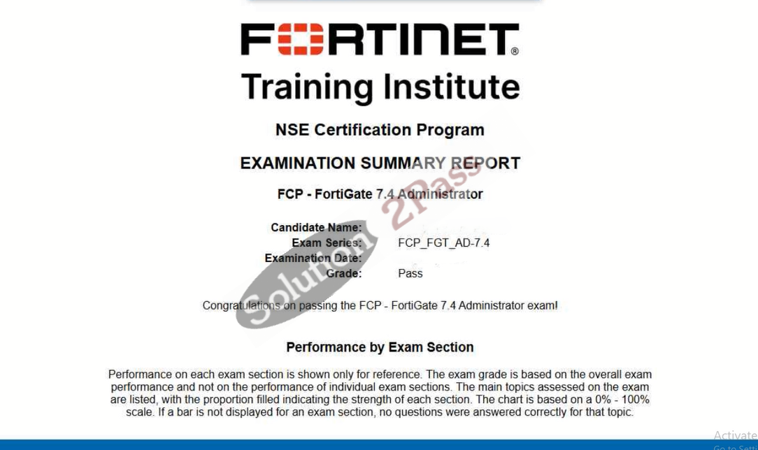 Validated FCP_FGT_AD-7.4 certification score card 4