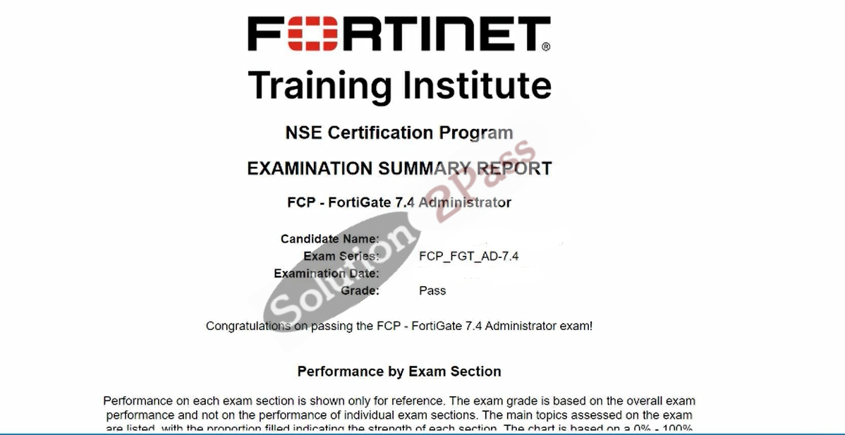 Validated FCP_FGT_AD-7.4 certification score card 1
