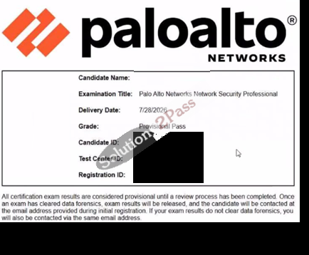 Validated NetSec-Pro certification score card 1