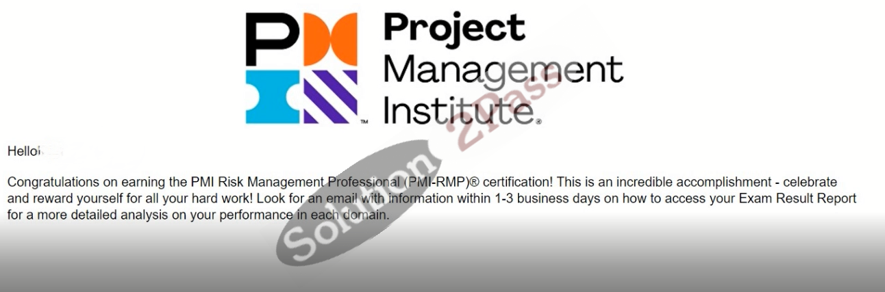 Validated PMI-PBA certification score card 2